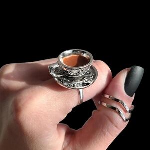 Silver Teacup Ring